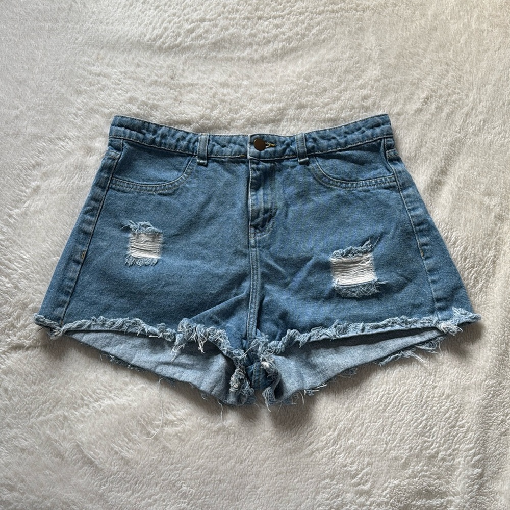 Denim Distressed Women Shorts